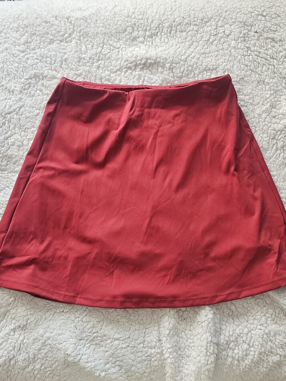 Women's Red A-Line Skirt - Sleek Everyday Style